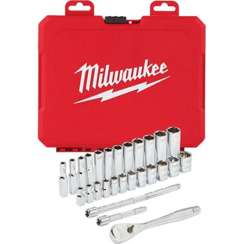 ΣΕΤ ΚΑΣΕΤΙΝΑ ΚΑΣΤΑΝΙΑ & ΚΑΡΥΔΑΚΙΑ MILWAUKEE 1/4 28 TEM